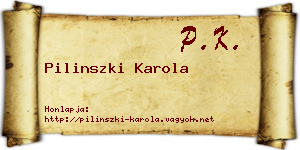 Pilinszki Karola névjegykártya